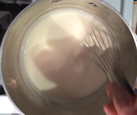 Step 5: Continue to whisk as it cooks another few minutes and thickens.
