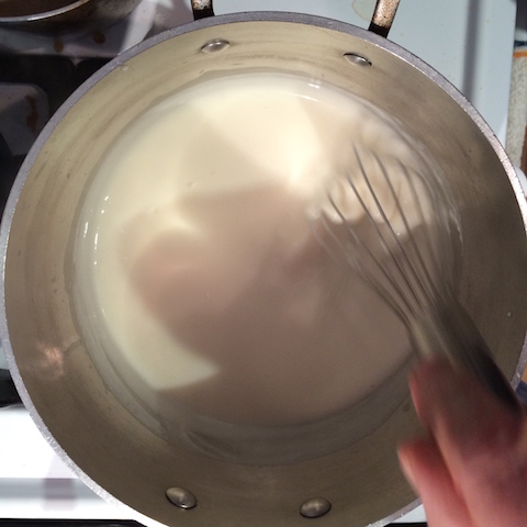 Step 5: Continue to whisk as it cooks another few minutes and thickens. 